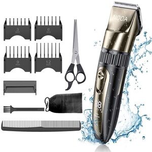 Electirc Waterproof Hair Trimmer Clippers Beard Trimmer Rechargable Kit